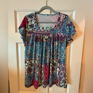 Multicolor Paisley Women's Top